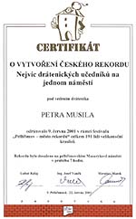 certifikat o vytvoen eskho rekordu